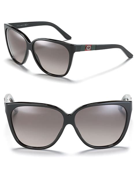 gucci square cateye sunglasses - black/grey lens|gucci cat eye sunglasses havana.